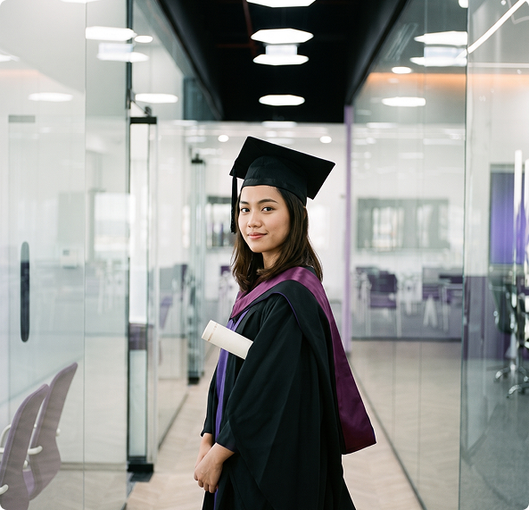 student arrive to campus