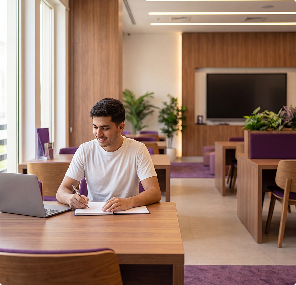 student arrive to campus